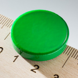 Okrągły kolorowy magnes śr.26x5 – zielony